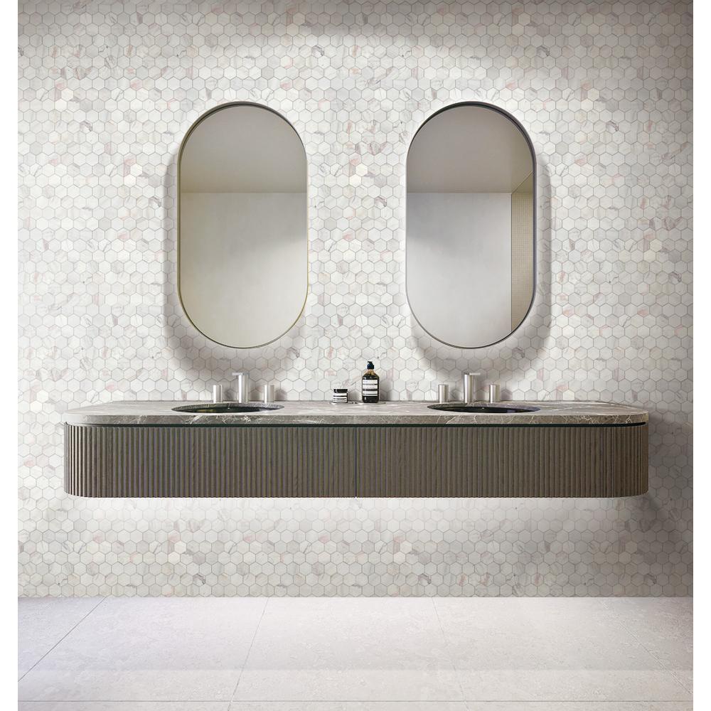 Avorio Saigon 2" Hexagon Honed Marble Mosaic - image 2