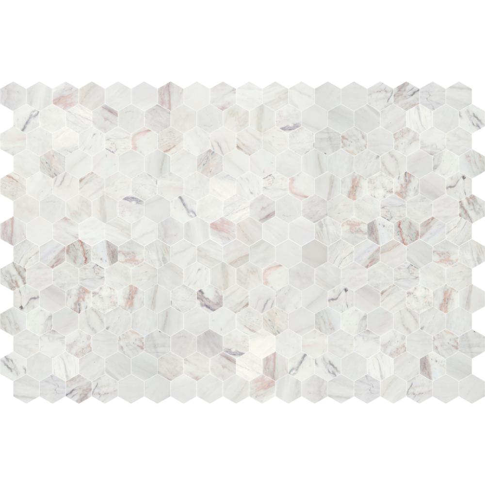 Avorio Saigon 2" Hexagon Honed Marble Mosaic - image 3