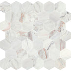 Avorio Saigon 2" Hexagon Honed Marble Mosaic - image 4