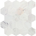 Avorio Saigon 3" Hexagon Honed Marble Mosaic - image 1
