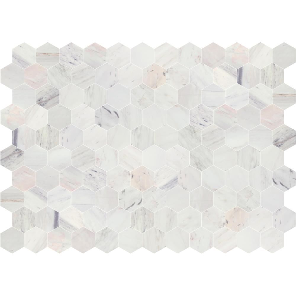 Avorio Saigon 3" Hexagon Honed Marble Mosaic - image 3