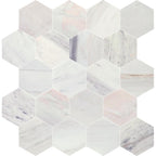 Avorio Saigon 3" Hexagon Honed Marble Mosaic - image 4