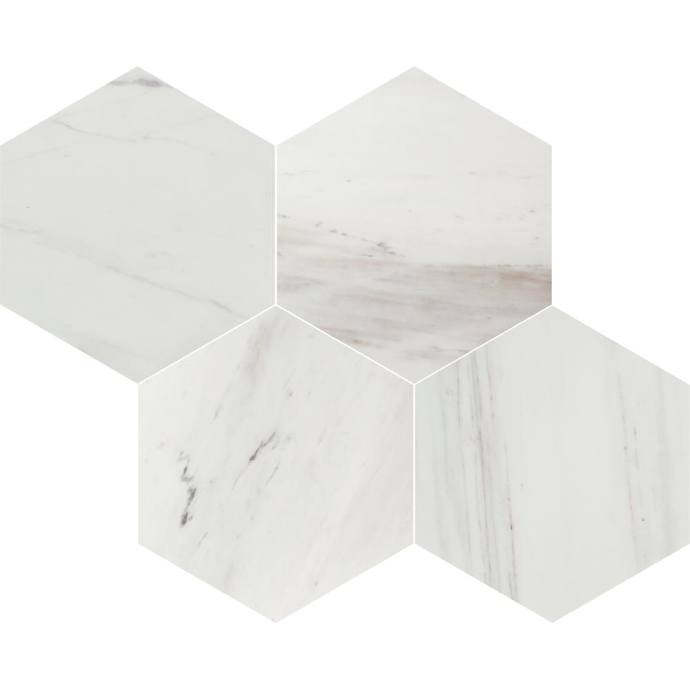 Avorio Saigon 6" Hexagon Honed Marble Mosaic - image 1