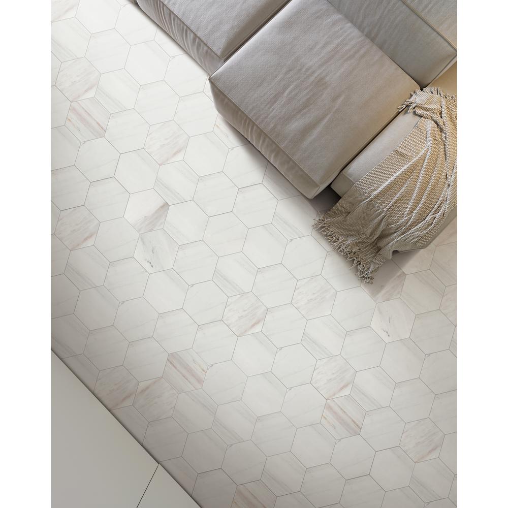 Avorio Saigon 6" Hexagon Honed Marble Mosaic - image 2