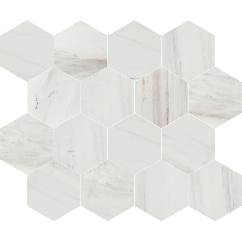 Avorio Saigon 6" Hexagon Honed Marble Mosaic - image 3