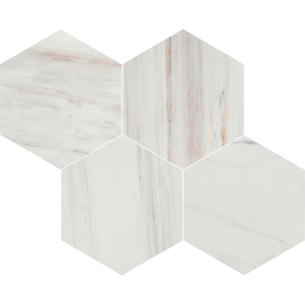 Avorio Saigon 6" Hexagon Honed Marble Mosaic - image 4