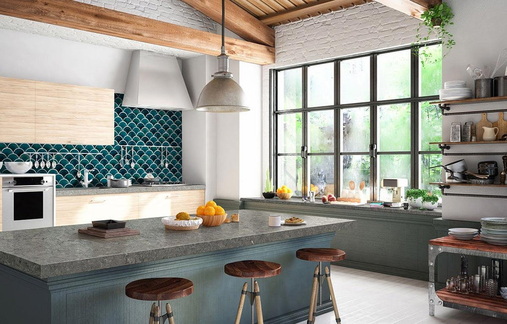 Azul Scallop Porcelain Mosaic - image 2