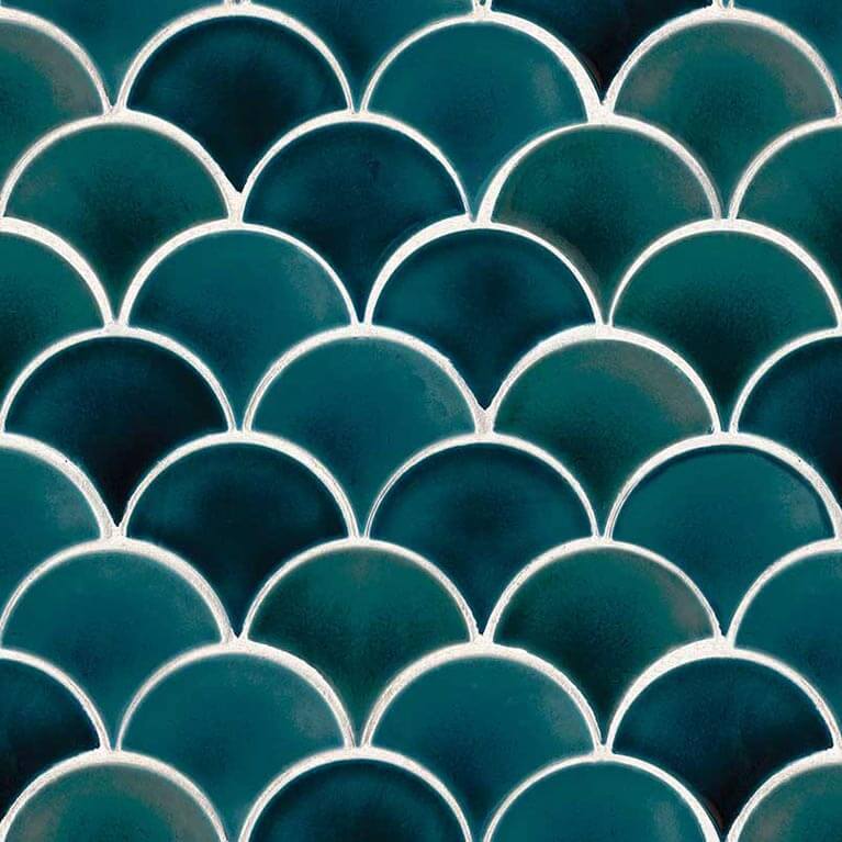 Azul Scallop Porcelain Mosaic - image 1