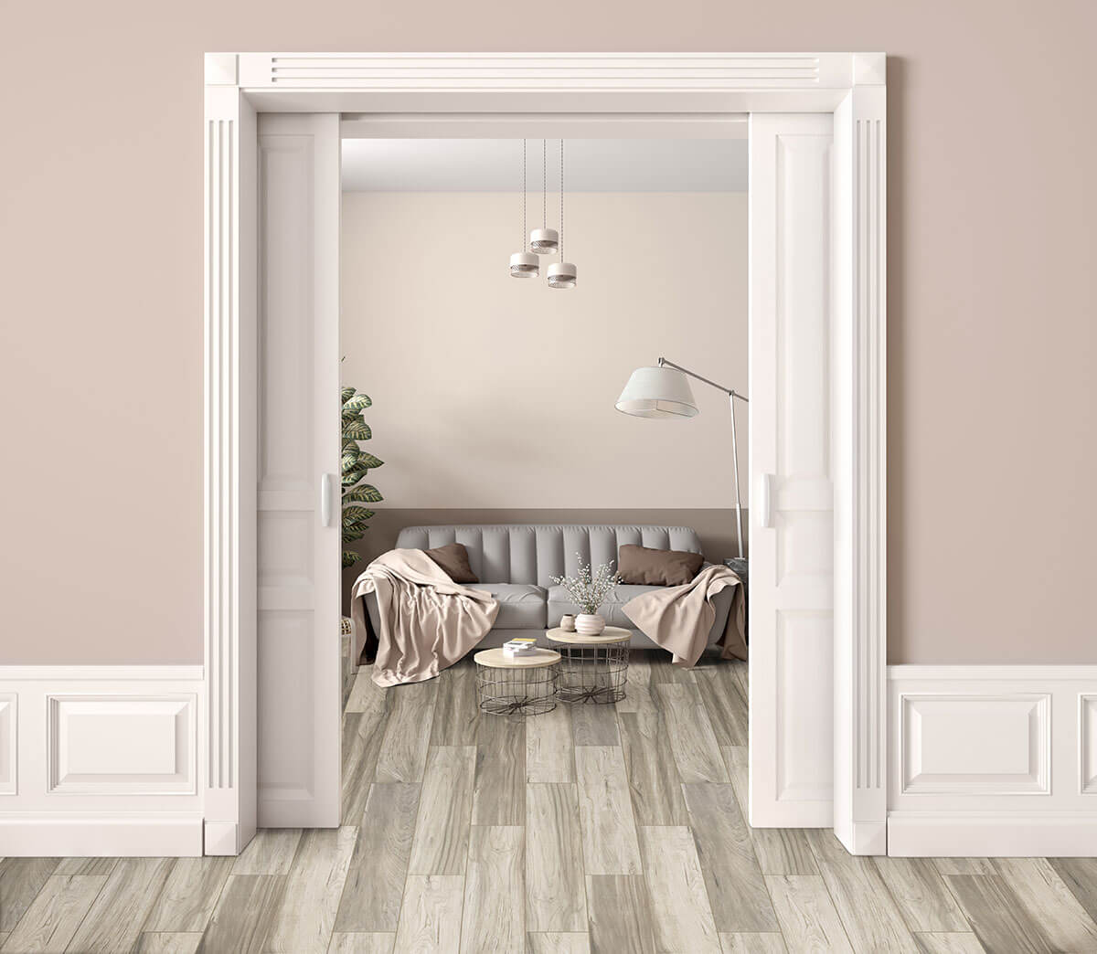 Carolina Timber II Beige Matte Porcelain Tile - image 4
