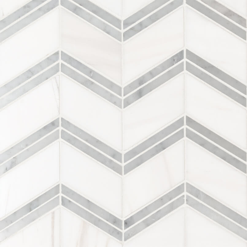Bianco Dolomite Chevron - image 1