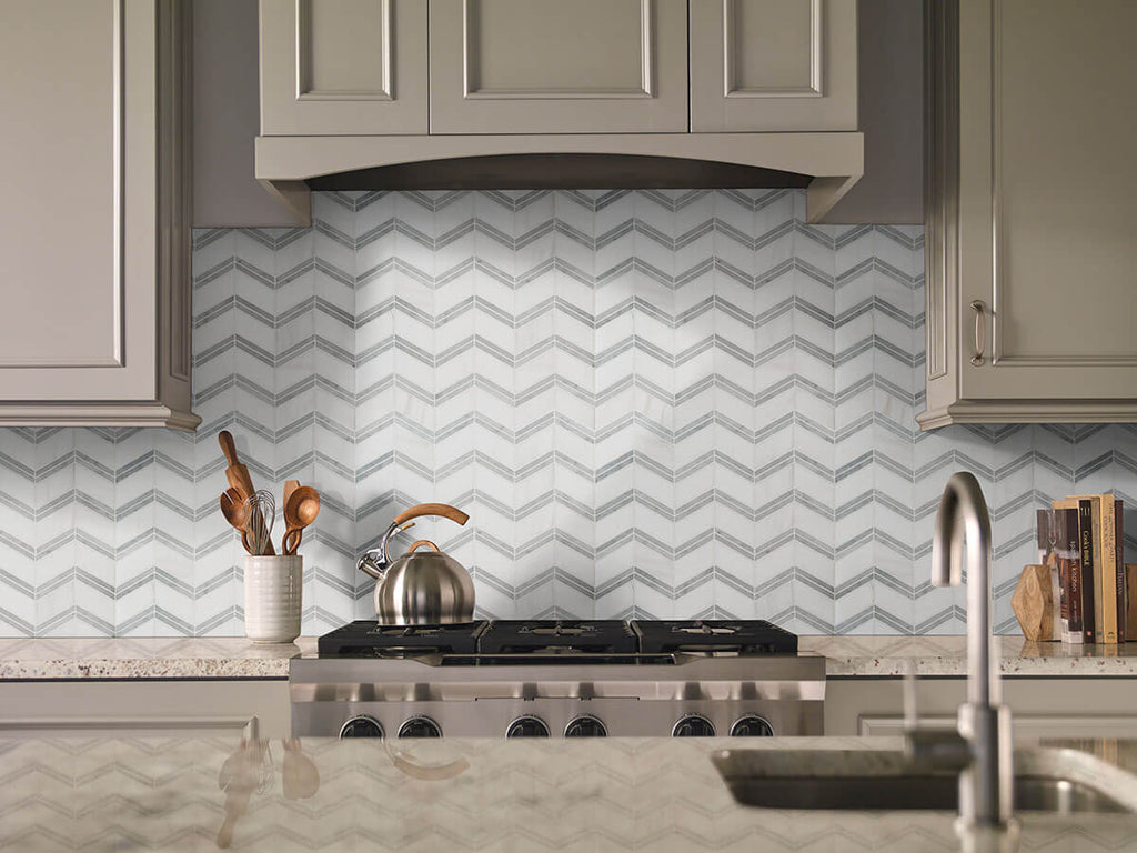 Bianco Dolomite Chevron - image 3