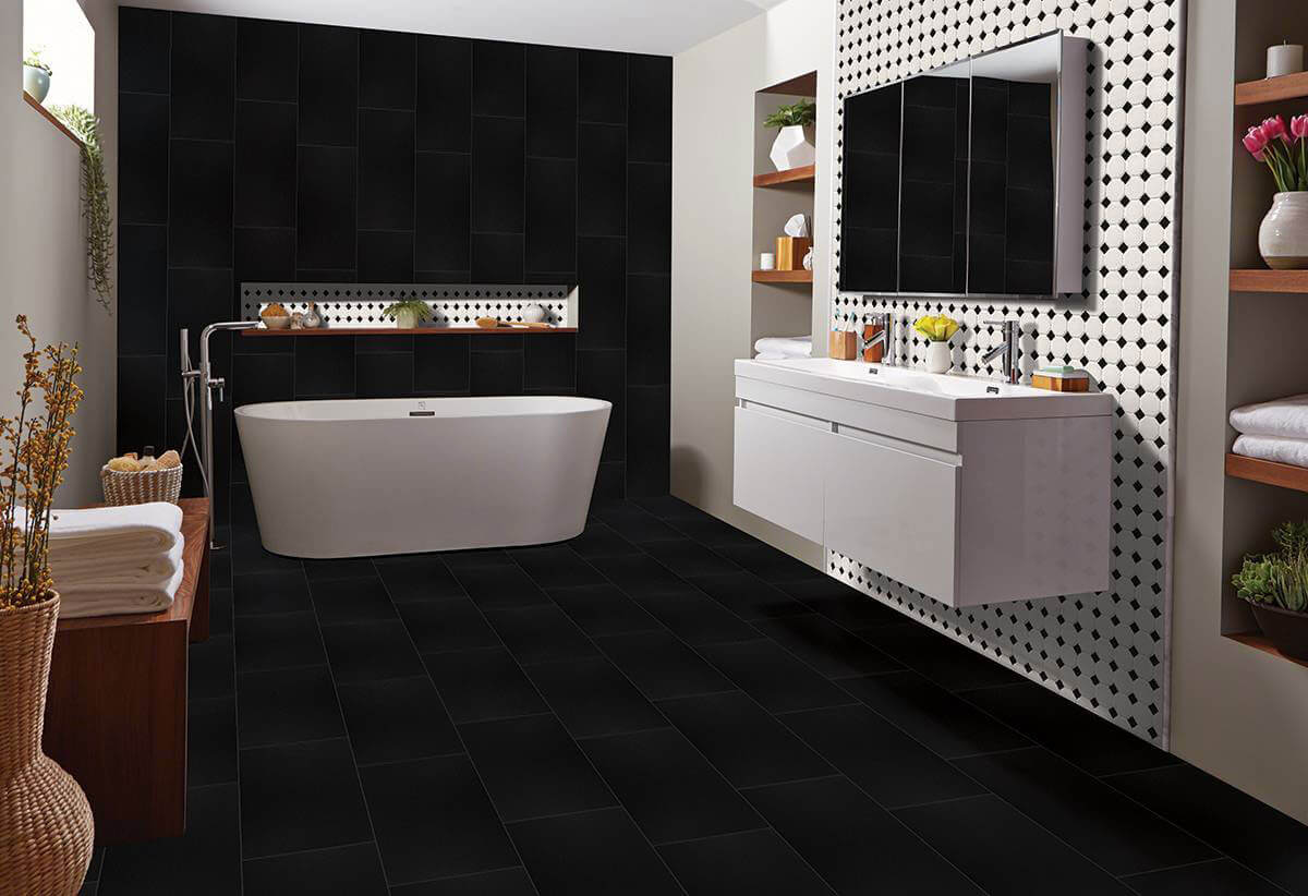 Domino Black Matte Porcelain Tile - image 5