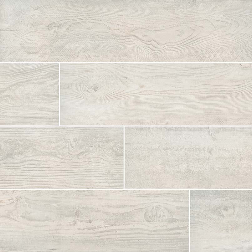 Caldera Blanca 8"x47" Matte Porcelain Tile - image 1