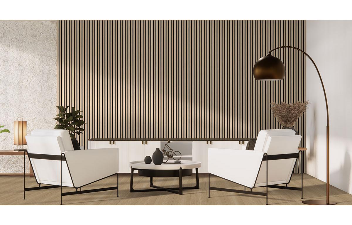 Standard Slat Panels Blonde Acoustic Wood Slat Panels 9.5" x 94.5" Misc Wood Tile - image 10