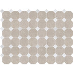 Botticino 6" Octagon w/ Bianco Dot Tumbled - image 3