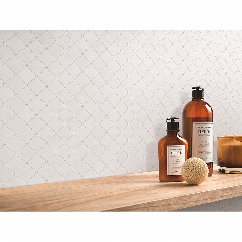 Brighter arabesque backsplash lifestyle photo
