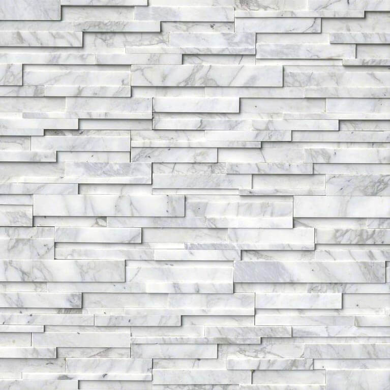 Calacatta Cressa 3D Honed Ledger Panel - image 1
