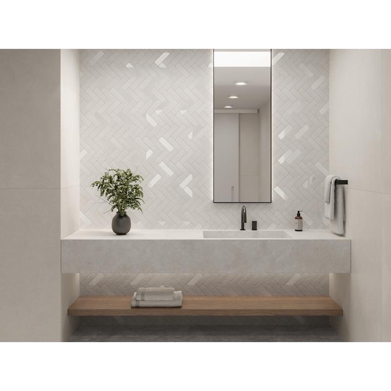 Essence White 2"x6" Porcelain Tile