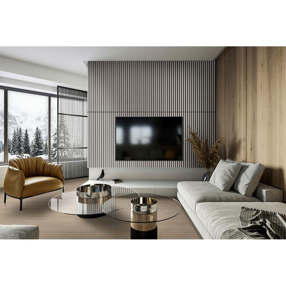 Standard Slat Panels Fog 24x48 Acoustic Wood Slat 9.5" x 94.5" Misc Wood Tile - image 2