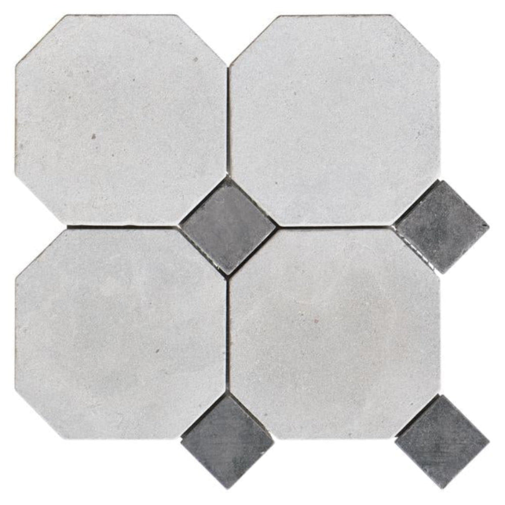 French Gris 6" Octagon w/ Noir Dot Tumbled - image 1