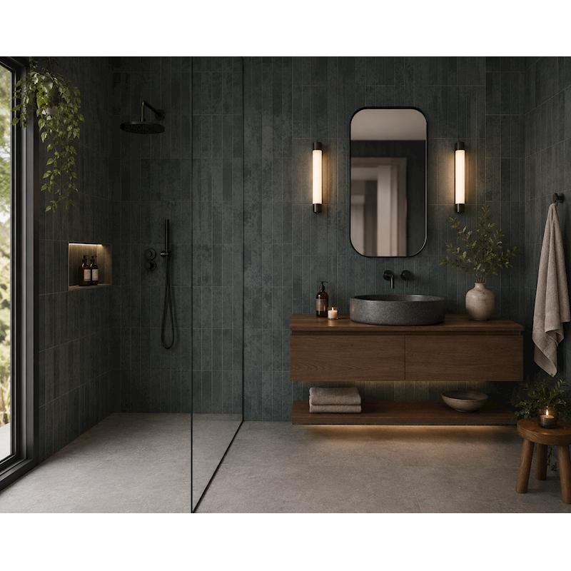 Glam Green 2.5"x9.5" Porcelain Tile