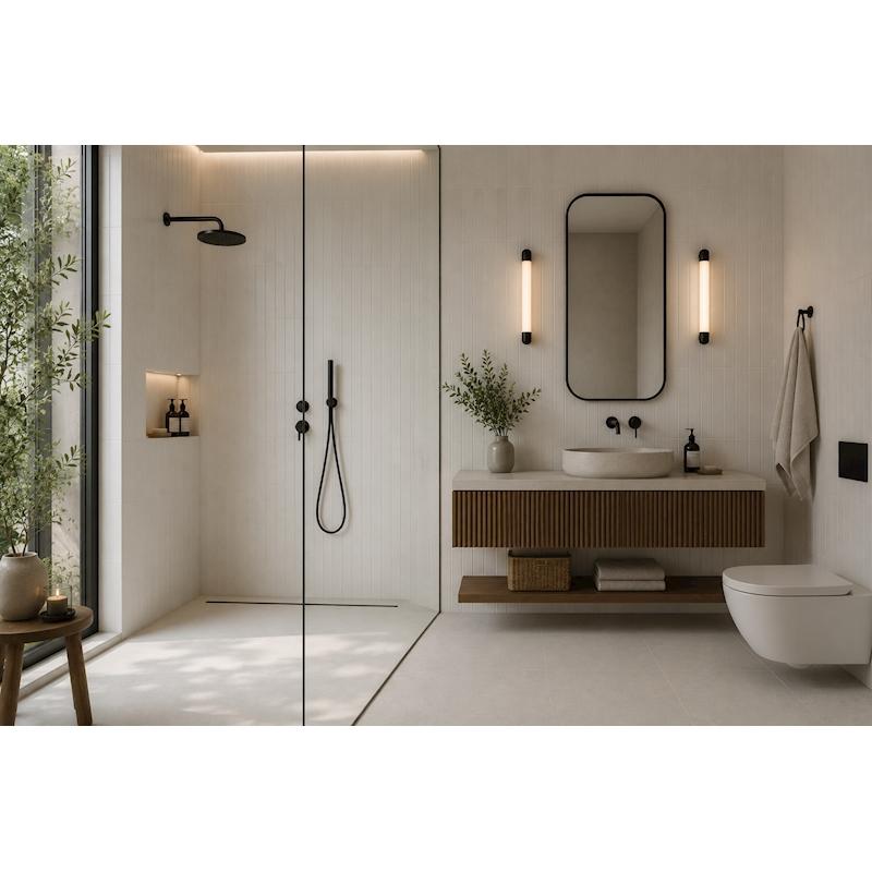 Glam White 2.5"x9.5" Porcelain Tile