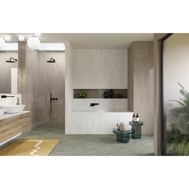 Glam White 2.5"x9.5" Porcelain Tile