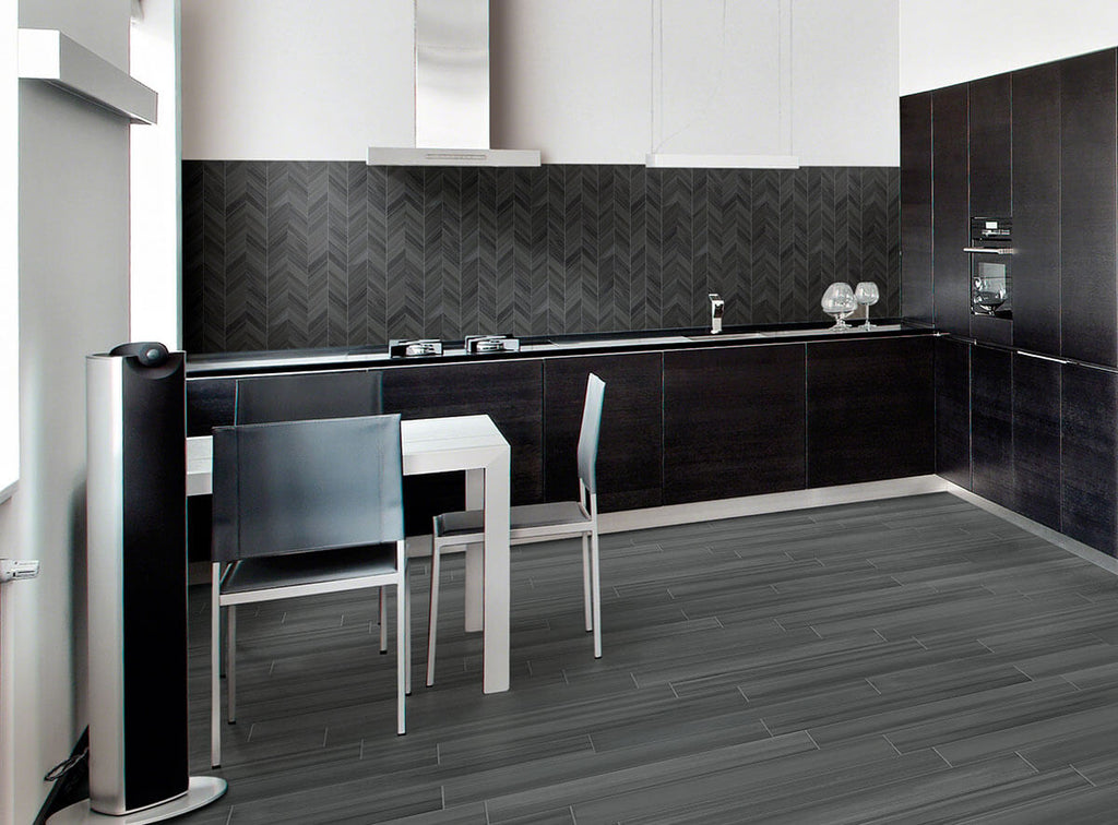 Watercolour Graphite Porcelain Tile - image 2