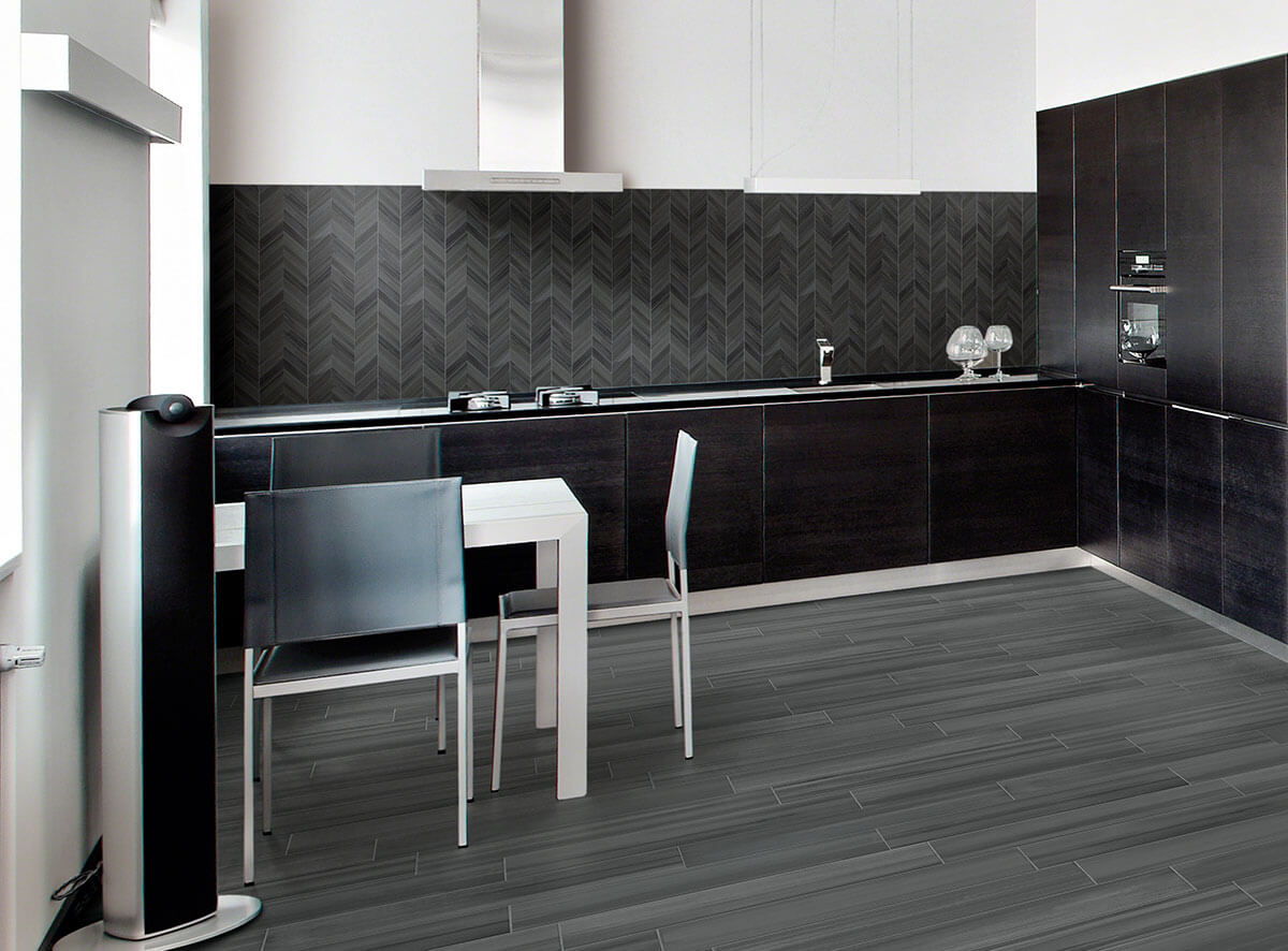 Watercolour Graphite Porcelain Tile - image 2