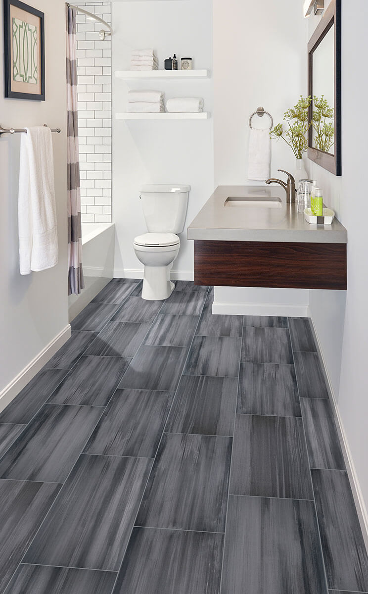 Watercolour Graphite Porcelain Tile - image 3