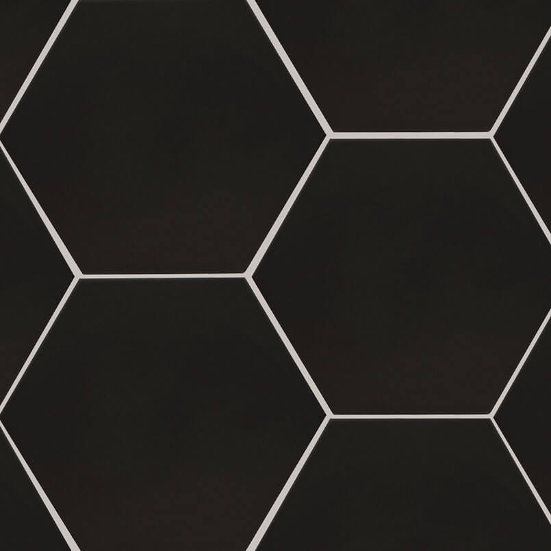 Hexley Graphite 10" Matte Hexagon Porcelain Tile - image 1