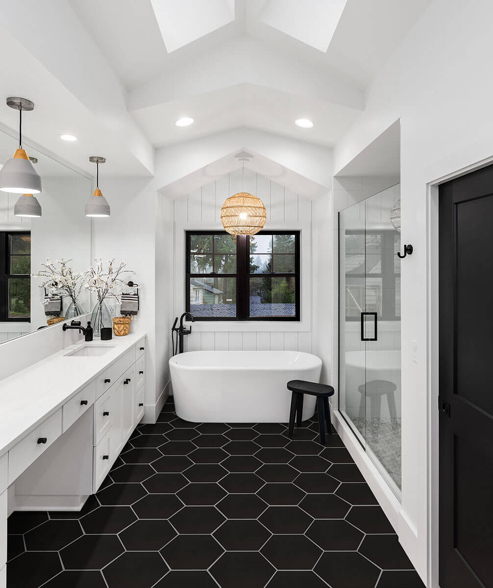 Hexley Graphite 10" Matte Hexagon Porcelain Tile - image 9