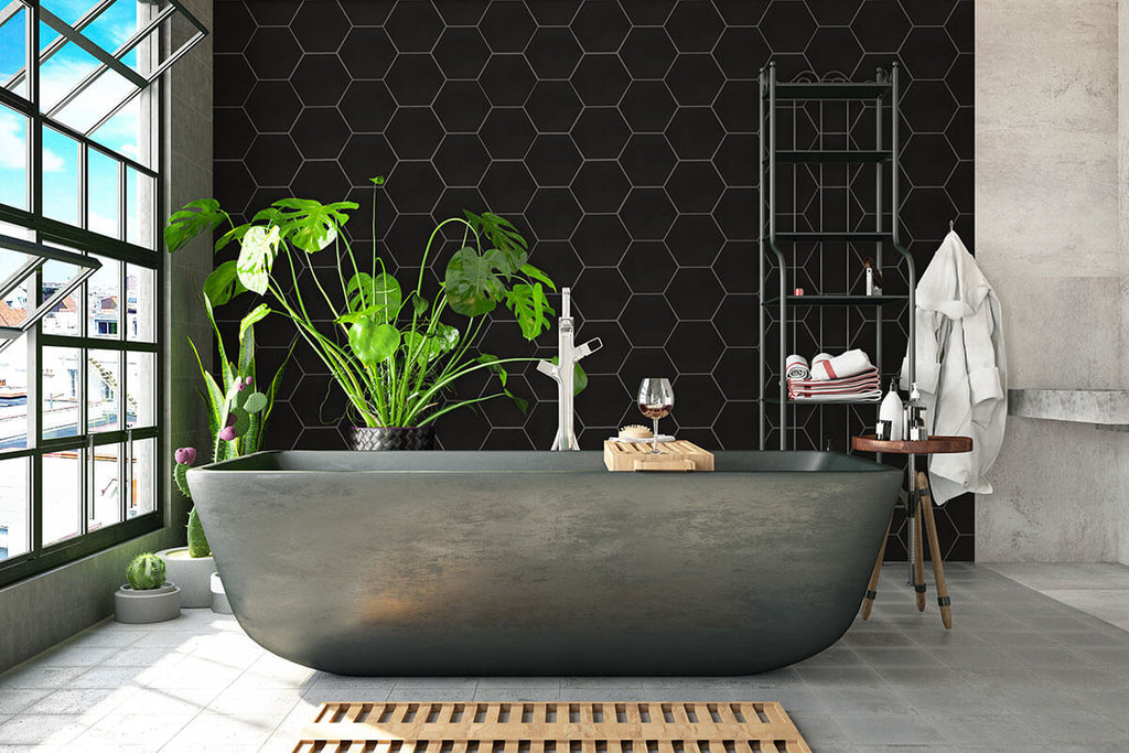 Hexley Graphite 10" Matte Hexagon Porcelain Tile - image 8