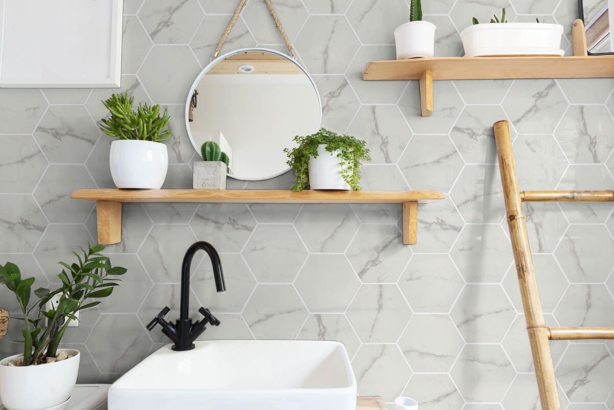 Hexley Marbello 10" Matte Hexagon Porcelain Tile - image 7