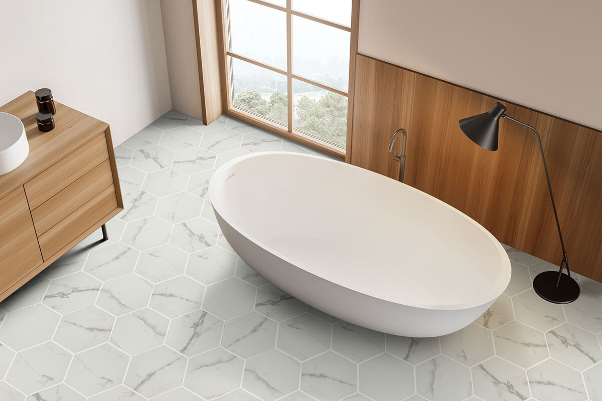 Hexley Marbello 10" Matte Hexagon Porcelain Tile - image 6