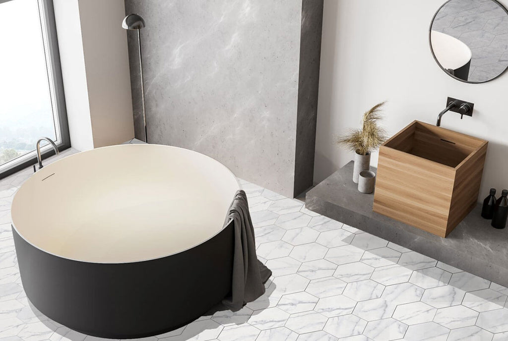Hexley Marbello 10" Matte Hexagon Porcelain Tile - image 5