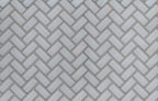 Ice White Glass Bevel Herringbone - image 2