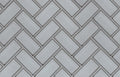 Ice White Glass Bevel Herringbone - image 1