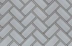 Ice White Glass Bevel Herringbone - image 1