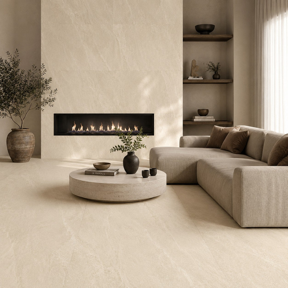 Latte Ivory Matte Porcelain Tile
