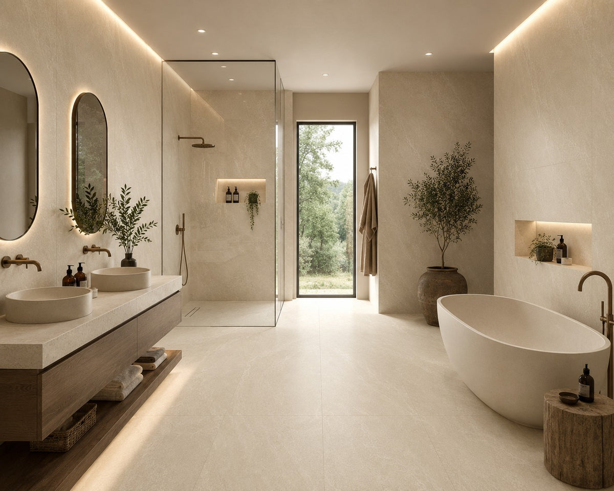 Latte Ivory Matte Porcelain Tile