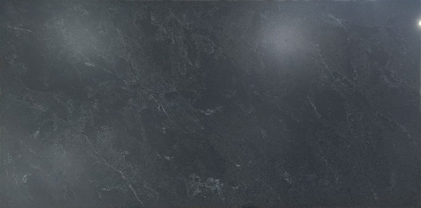 Moe Black Leather Lucent Quartz slab