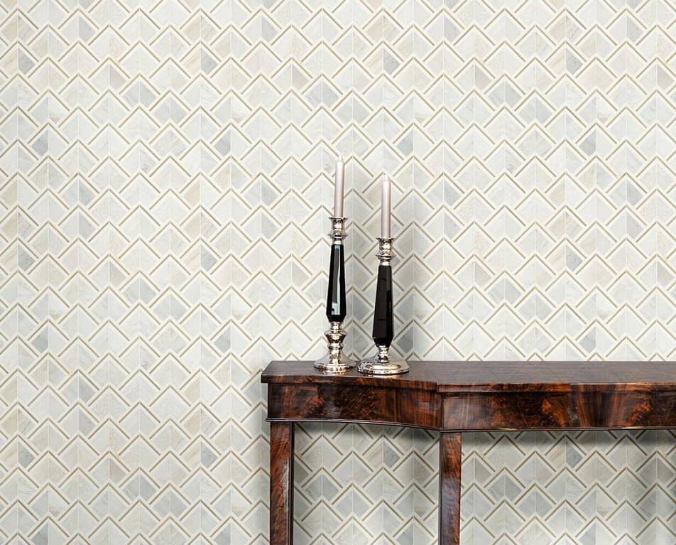 Luxor Kona Gold Pattern Marble Mosaic - image 4