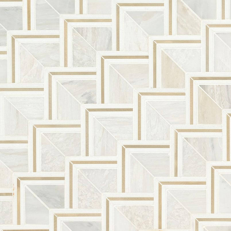 Luxor Kona Gold Pattern Marble Mosaic - image 3