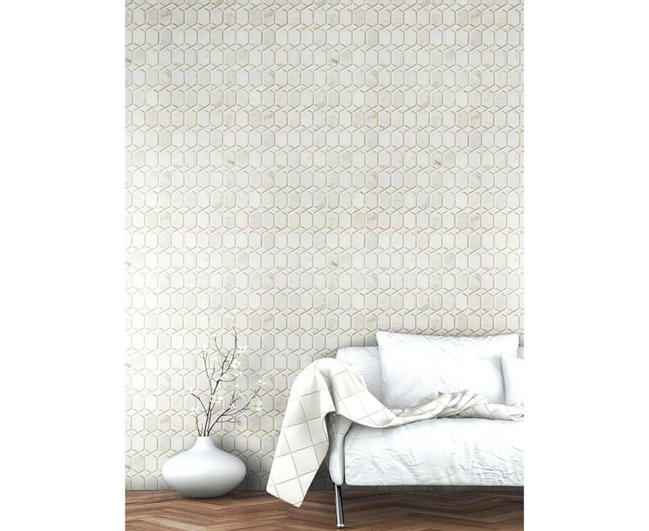 Luxor Royal Link Gold Pattern Marble Mosaic - image 4