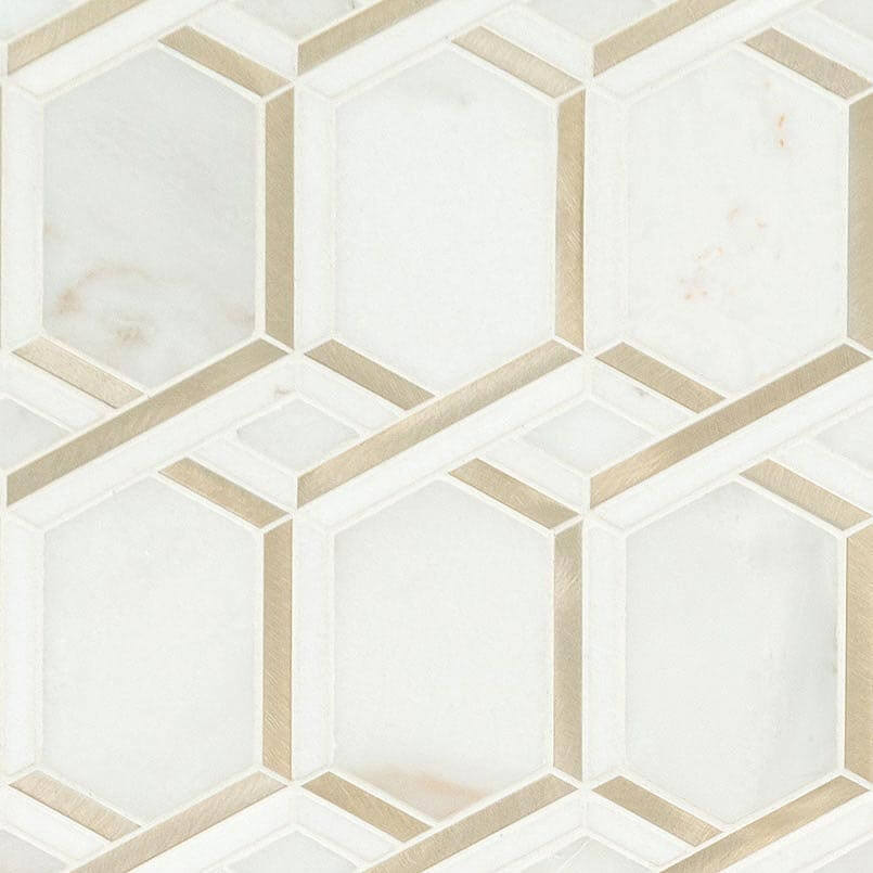Luxor Royal Link Gold Pattern Marble Mosaic - image 1