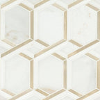 Luxor Royal Link Gold Pattern Marble Mosaic - image 1