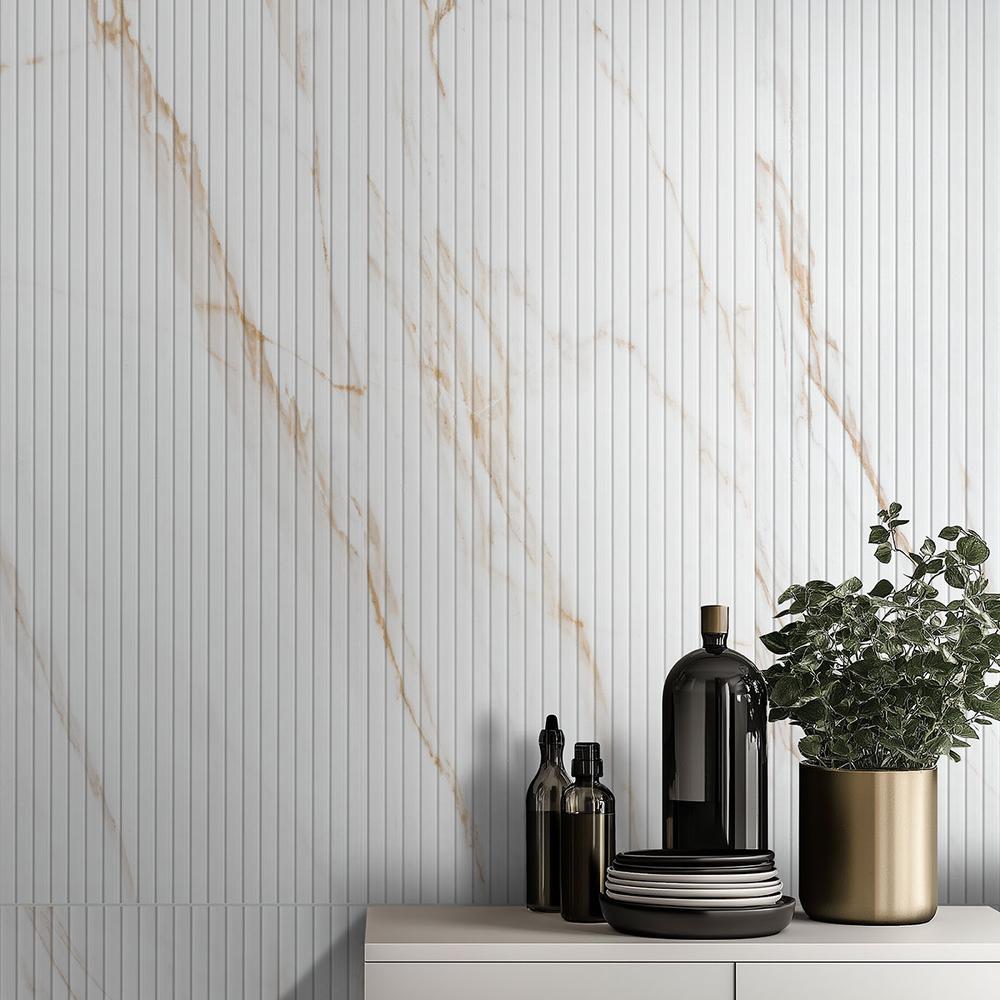 UrbanSlat Marmi Gold 16" x 48" Satin Ceramic Tile - image 6