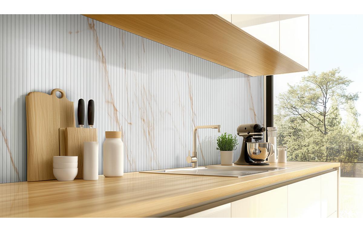 UrbanSlat Marmi Gold 16" x 48" Satin Ceramic Tile - image 8