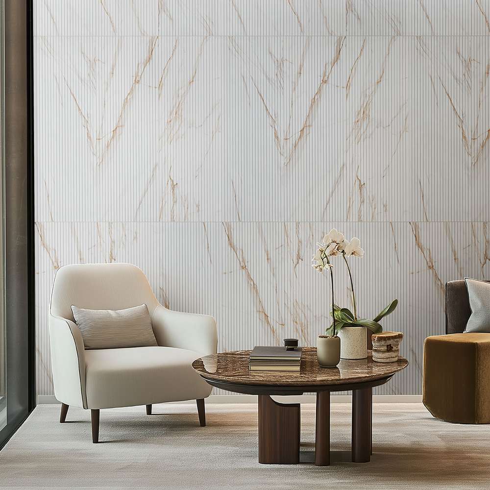 UrbanSlat Marmi Gold 16" x 48" Satin Ceramic Tile - image 12
